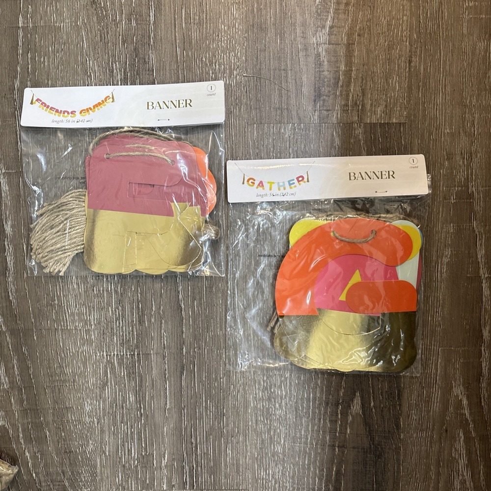 Target Thanksgiving Friendsgiving Decor Banners NEW Friends Giving & Gather